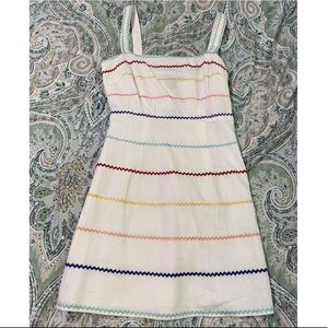 White & Rainbow Dress NWT